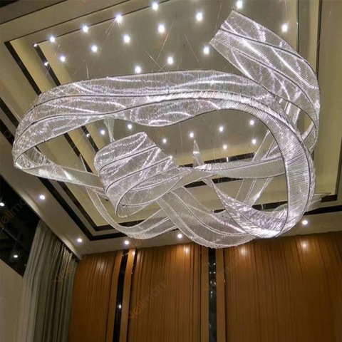 Modern fashion Indoor Cheap customized hotel decoration crystal .