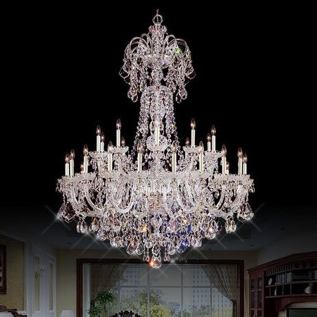 Church 30 arms led lampada large crystal chandelier castle hotel .