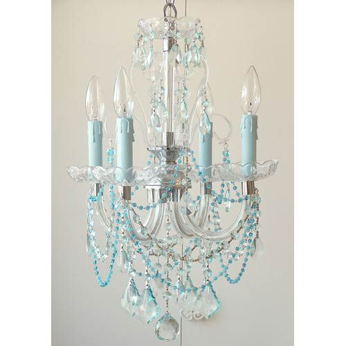 Sea Blue Chandelier (With images) | Blue chandelier, Girls .