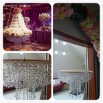 Romantic Wedding Faux Crystal Chandelier Style Drape Suspended .