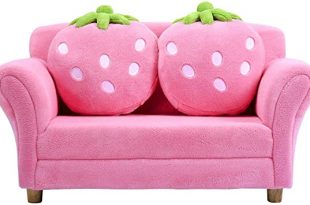 Amazon.com: Costzon Kids Sofa, with 2 Cute Strawberry Pillows .