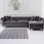 Royal L-Shape Chesterfield Sofa Set With Squad Fabric for Home, Rs .