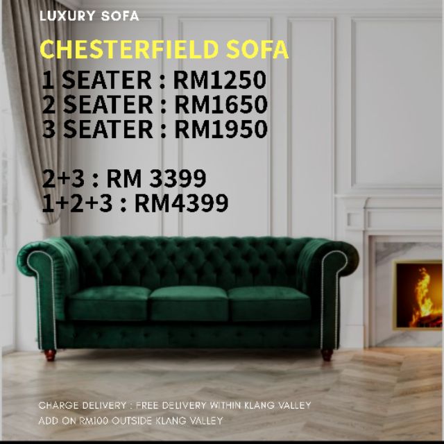 AURORA CHESTERFIELD SOFA | Shopee Malays