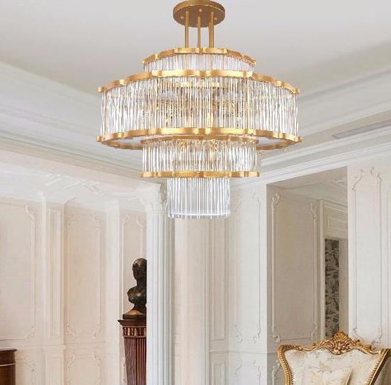 Buy Chinese Crystal Chandelier - Multi-Layer Crystal & Gold .