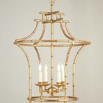 Antique Gold Faux Bamboo Chandeli