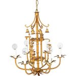 Gold Pagoda Chandelier | Chinoiserie decorating, Vintage .