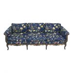 Blue Floral Chintz French Style Sofa | French style sofa, Blue .
