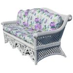 August Grove® Mathys Traditional Floral Wicker Sofa | Wayfa