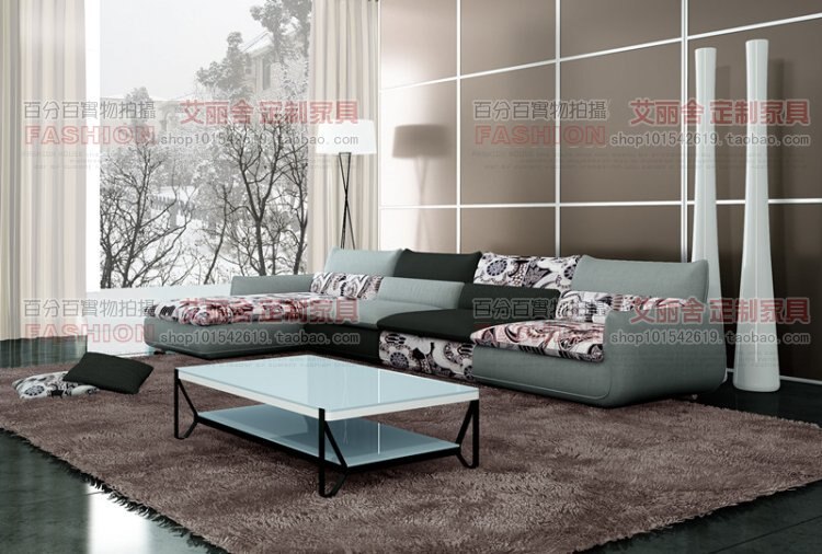 Fabric Sofa Set 1 +2 +3 fashion chintz sofa minimalist living room .