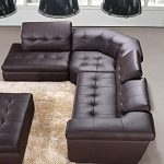 Amazon.com: Modern 397 Italian Leather Sectional Sofa in Chocolate .