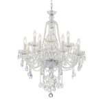 Crystorama Candace 12-Light Polished Chrome Crystal Chandelier-CAN .