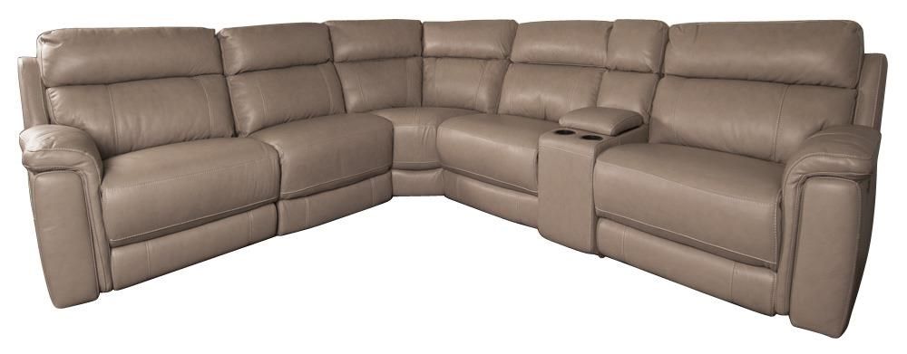Houston Leather Match* Power Sectional by San Lorenzo at Morris .