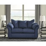 Flash Furniture Signature Design by Ashley Darcy Loveseat in Blue .