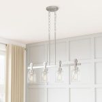 Home Decorators Collection Knollwood 4-Light Brushed Nickel Linear .