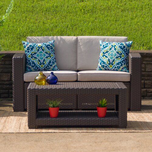 The perfect Clifford Patio Sofa with Cushion by Breakwater Bay .