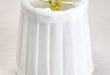 3x4x4 Down White Pleated Clip-on Candelabra Lampshade - Perfect .