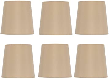 Upgradelights 5 Inch Retro Drum Clip On Chandelier Lamp Shades in .