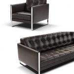 Modern Luxury Sofas | Juliet Silver Trim Premium Leather Sofa & Cha