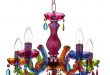 Multi Coloured Glass 5 Light Chandelier | Colorful chandelier .