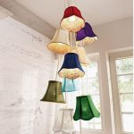 G4 Modern hanging Clusters colourful fabric shade LED chandeliers .