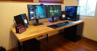 Save hundreds of dollars on a custom computer desk—by building it .