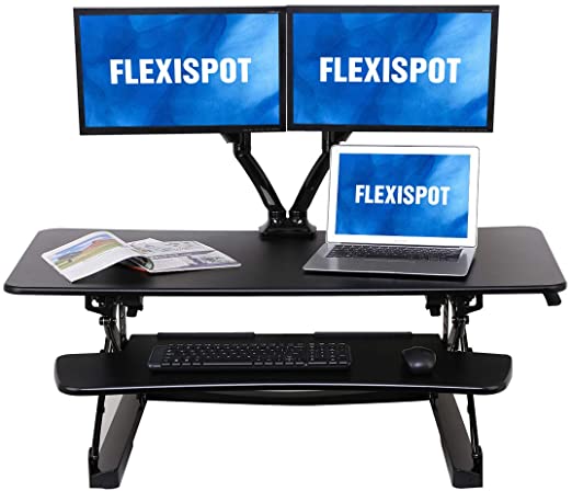 Amazon.com: Flexispot 47 inch Standing Desk Converter Bundle with .
