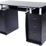 Amazon.com: Black PC Computer Desk Laptop Writing Table .