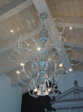 Large contemporary modern Murano chandelier - Contemporary .