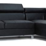 2-Piece Modern Faux Leather Sectional Sofa With Functional Armrest .