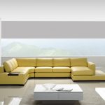 Modern Yellow Leather Sectional Sofa TOS-LF-2029-Y