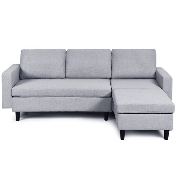 Costway Convertible Sectional Sofa Couch L-Shaped Couch Massage .