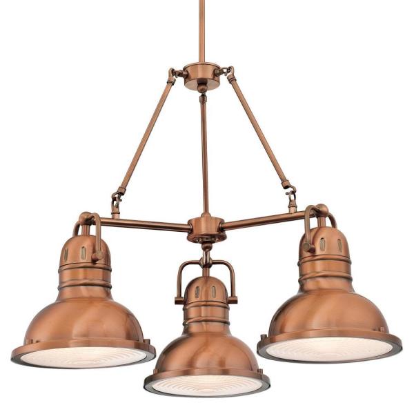 Westinghouse Boswell 3-Light Washed Copper Chandelier with .