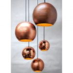 Copper Globe Pendant Chandelier | Artisan Crafted Lighti
