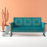 Hashtag Home Corentin Patio Sofa Colour: Turquoise Gloss | Patio .