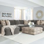 Chelsea Home Bradley Large Sectional in Light Grey Fabric Consists .