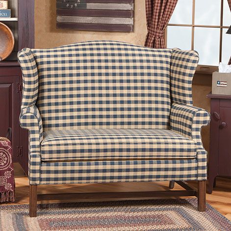 Wingback Settee with 30 fabric choices! | Country furniture .