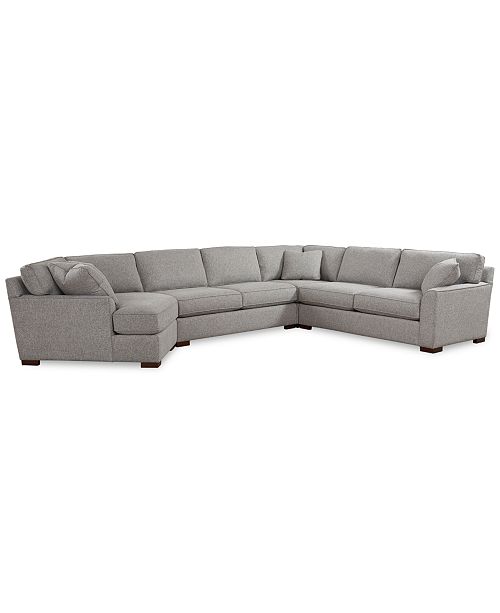 Carena 4-Pc. Fabric Sectional Sofa with Cuddler Chaise, Created .