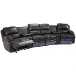 Cheers Sofa UXW8626M Casual Curved Theater Sectional with Storage .