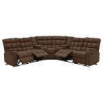 ProLounger 7-Piece Dark Brown Microfiber 4-Seater Curved Power .