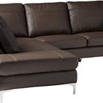 Buy Cortesi Home Contemporary Dallas Genuine Leather Sectional .