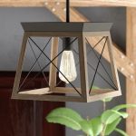 Delon 1 - Light Lantern Geometric Chandelier | Farmhouse pendant .