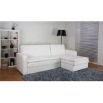 Shop Denver White Double Cushion Storage Sectional Sofa Bed - Free .