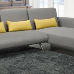 IF-9370 - Grey Fabric Sectional So