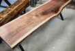 Nice walnut live edge bench just completed at our Durham Region .