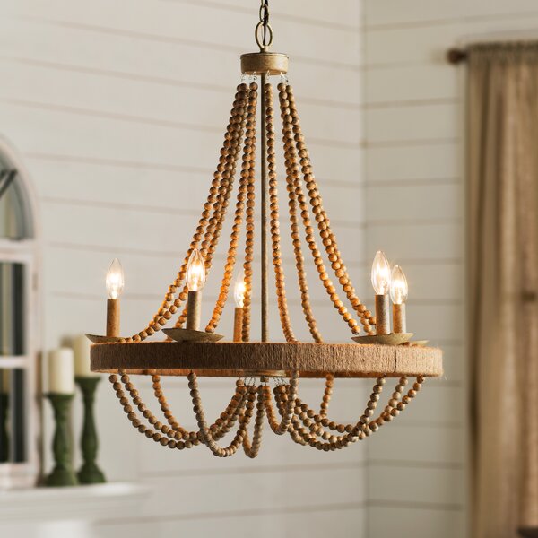 Duron 5-Light Candle Style Wagon Wheel Chandelier & Reviews | Joss .