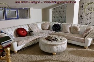 luxury chesterfield style sectional sofa elegant living room .
