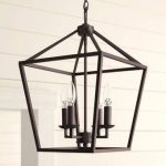 Ellenton 4 - Light Shaded Square / Rectangle Chandelier with .