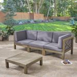Ansel Outdoor 5 Piece Sectional Seating Group with Cushion .