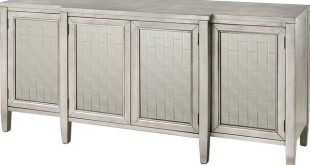 Emmaline Antique Silver Leaf Cabinet - Transitional - Buffets And .