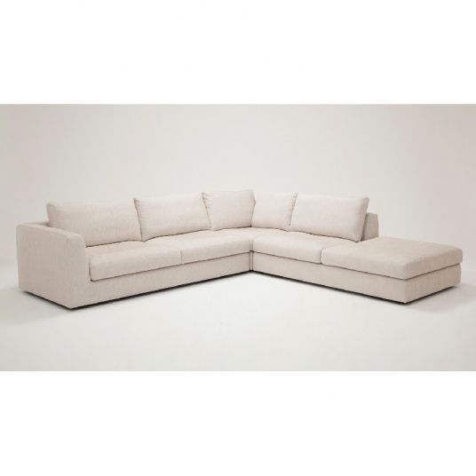 3 Piece Sectional Sofa With Backless Chaise Fabric Cello Eq3 .